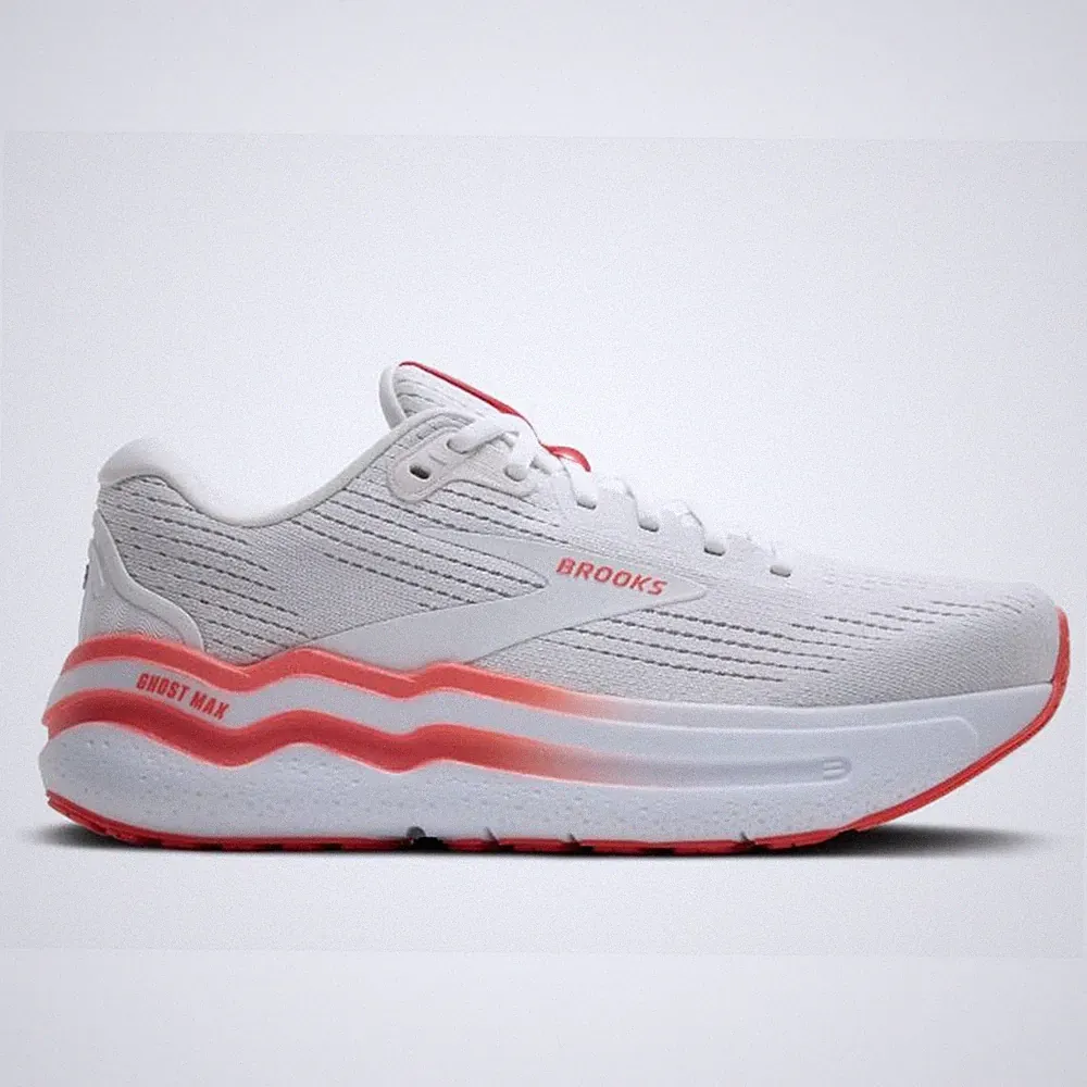 Brooks Ghost Max 2 Women white coral Laufschuhe Joggingschuhe Damen