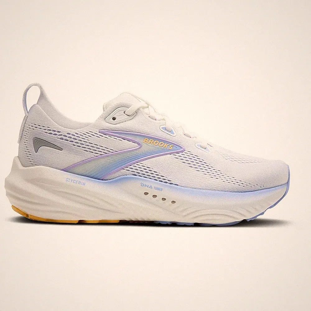Brooks Glycerin 22 Women white blue apricot Laufschuhe Joggingschuhe Damen