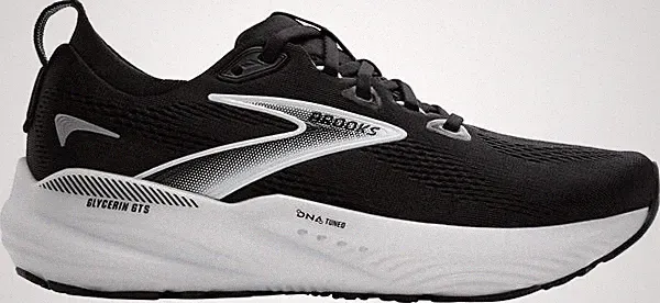 Brooks Glycerin GTS 22 DAMEN SCHWARZ UNTERSTÜTZUNG LAUFSCHUHE SPORTSCHUHE UK 4,5 MEDIUM