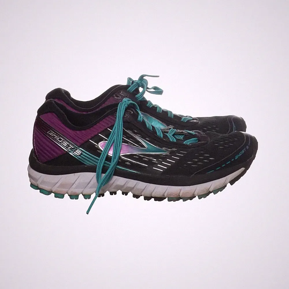Brooks, Laufschuhe, Größe: 37 1/2, Schwarz/Lila/Türkis, Damen #vYM