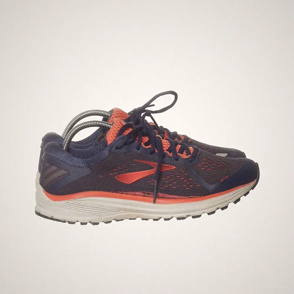 Brooks, Laufschuhe, Größe: 38 1/2, Aduro, Blau/Orange, Damen #I9Y