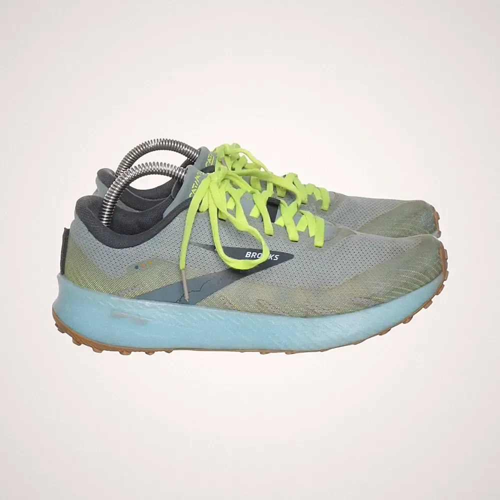 Brooks, Laufschuhe, Größe: 40 1/2, Grau/Blau/Gelb, Damen #h2z