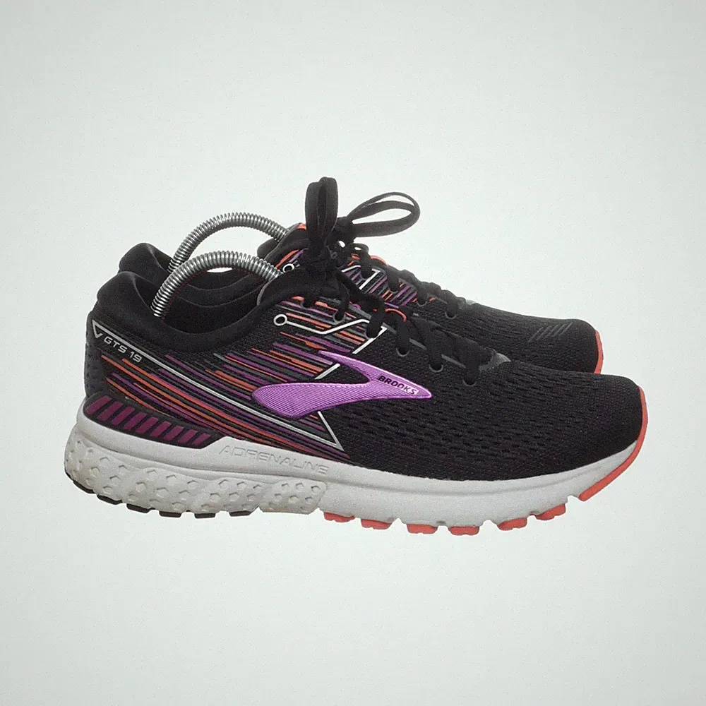 Brooks, Laufschuhe, Größe: 42 1/2, Schwarz/Lila/Rot, Damen #yOL
