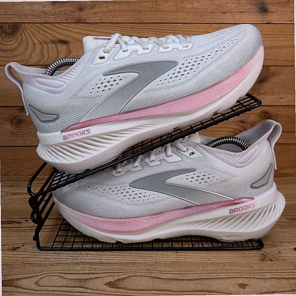 Brooks Turnschuhe Damen Gr. UK 7 Glycerin 23 White Harbor Pink Straßenlaufschuhe
