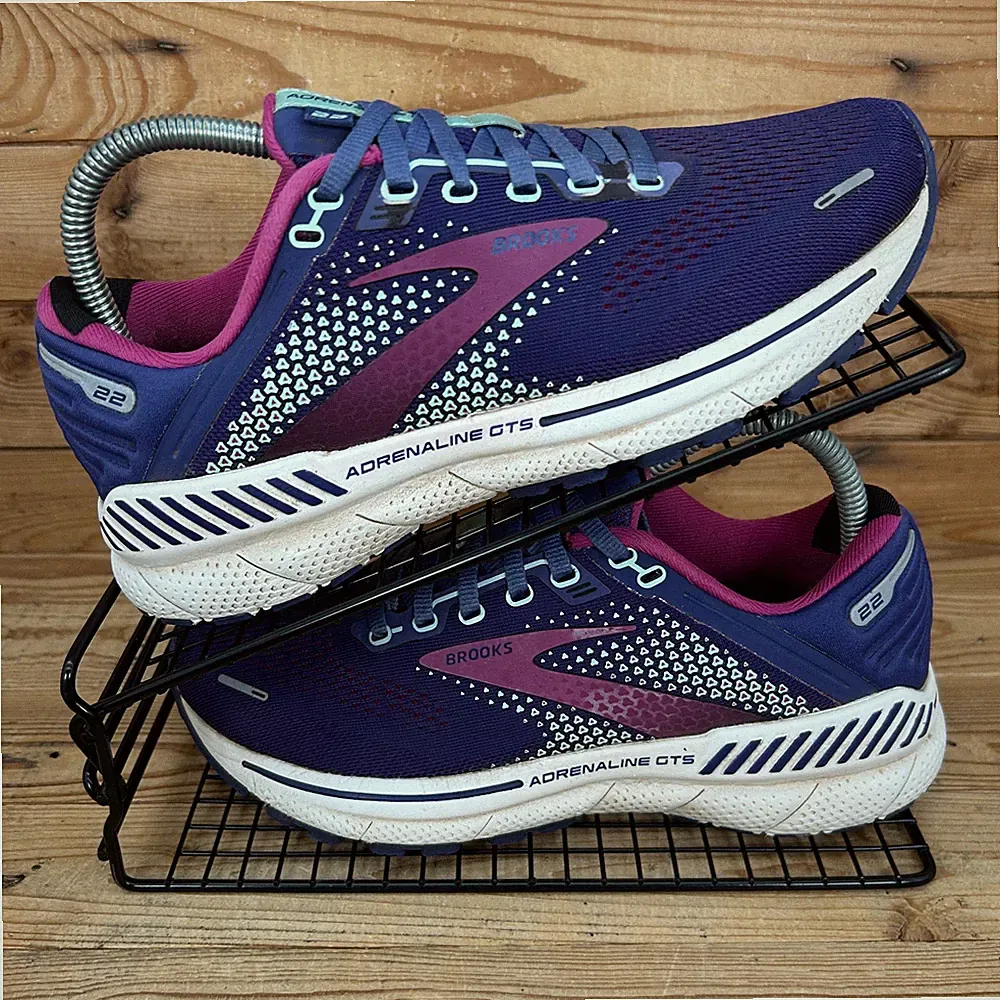 Brooks Turnschuhe Damen Größe UK 5,5 Adrenaline GTS 22 Navy Lila Laufschuhe