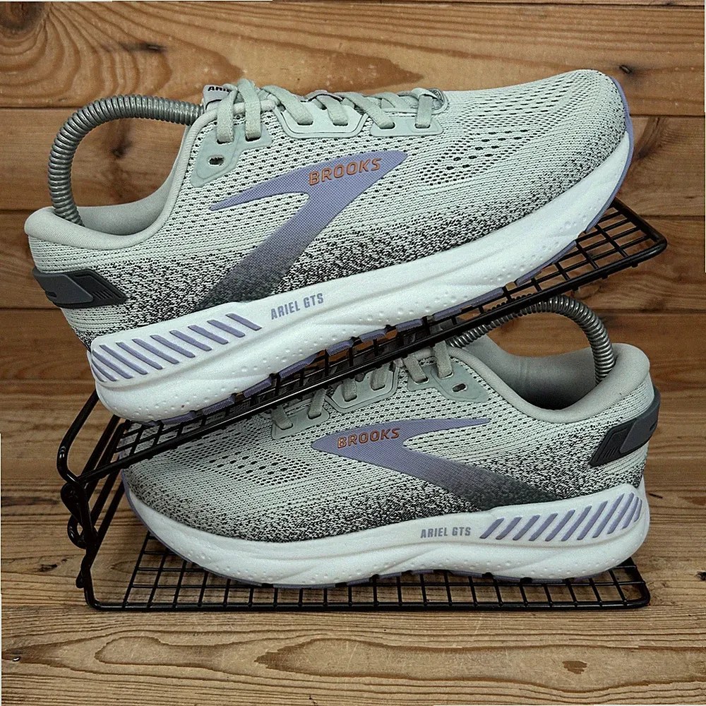 Brooks Turnschuhe Damen Größe UK 5,5 Ariel GTS Weite grau lila Straßenlaufschuhe