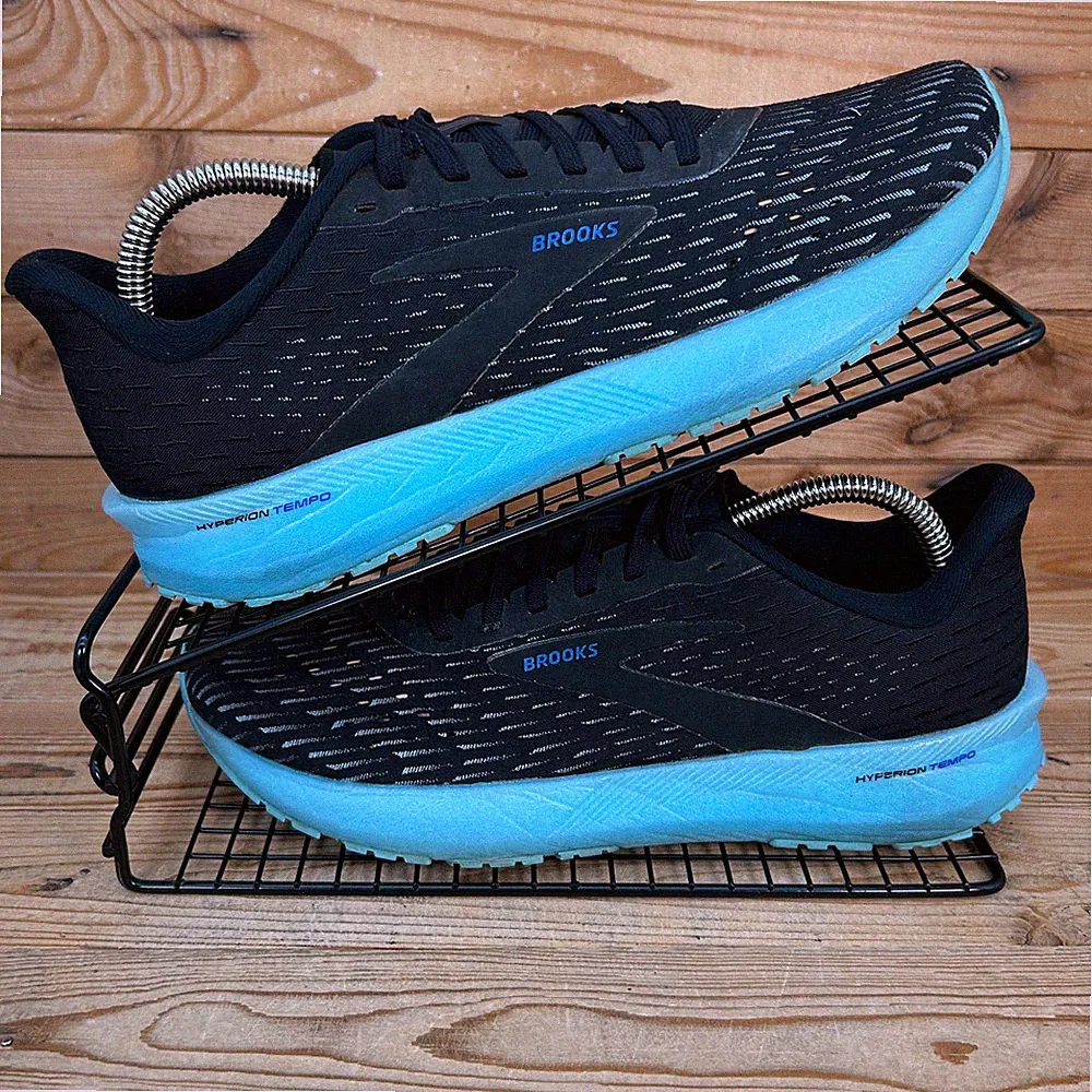Brooks Turnschuhe Damen Größe UK 7 Hyperion Tempo schwarz blau Laufen Fitnessschuhe