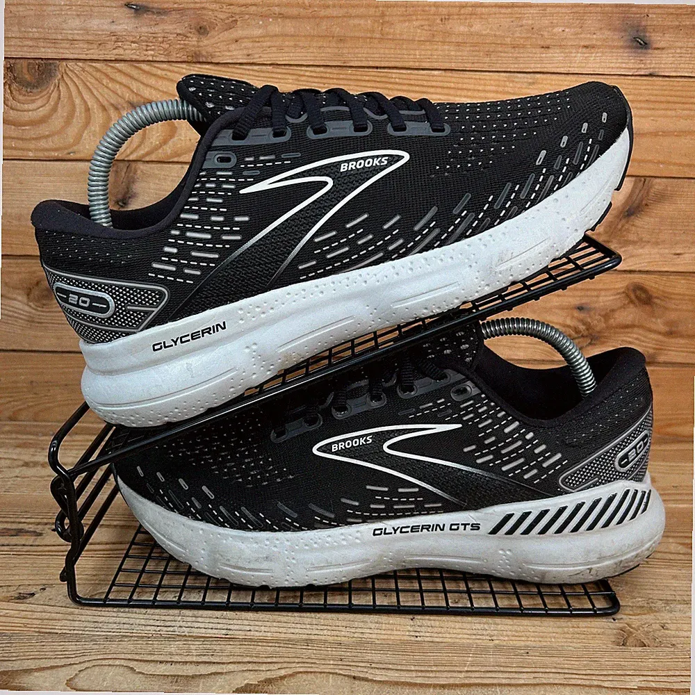 Brooks Turnschuhe Damen Größe UK 8 Glycerin GTS 20 schwarz Straßenlauf gepolsterte Schuhe