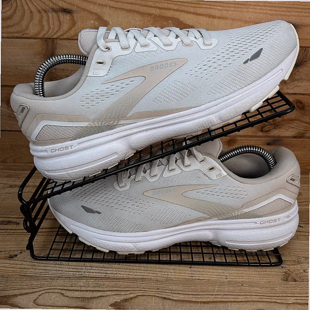 Brooks Turnschuhe Damengröße UK 7,5 Ghost 15 weiß Straßenlauf Fitness gepolsterte Schuhe