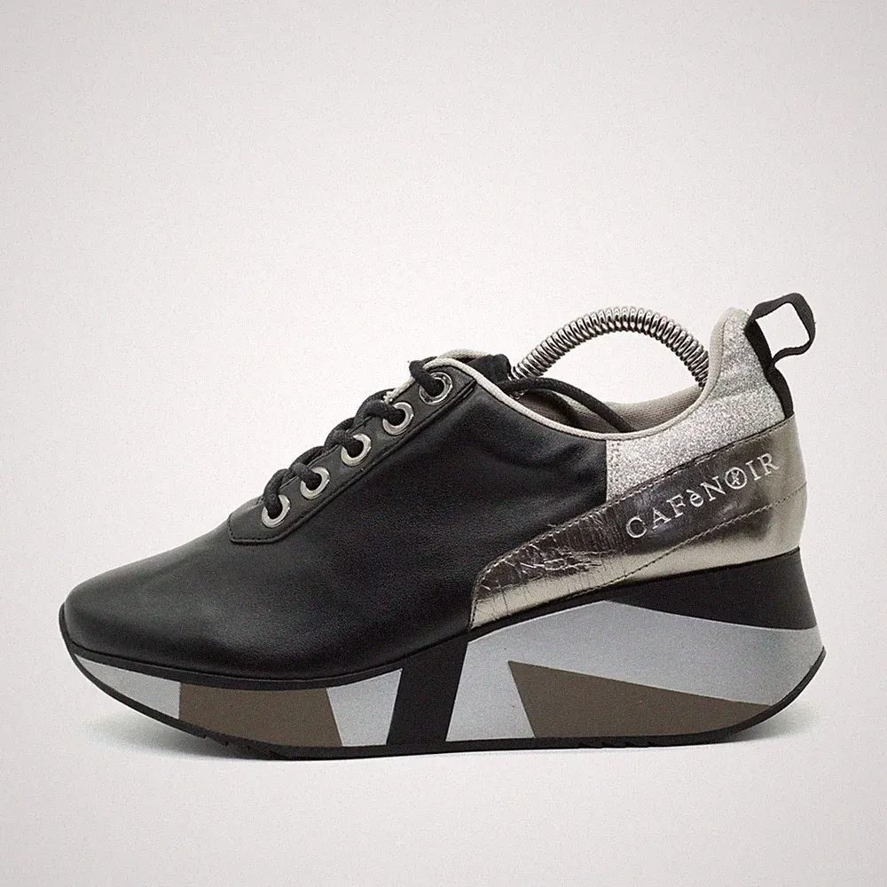 CAFE NOIR Damen Keilabsatz-Sneaker Schuhe Schwarz Kollektion Sneaker EU 38