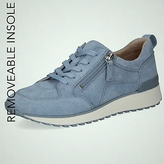 CAPRICE Damen Sneaker hellblau 9-23702-42 Leder leicht und bequem lose Einlage