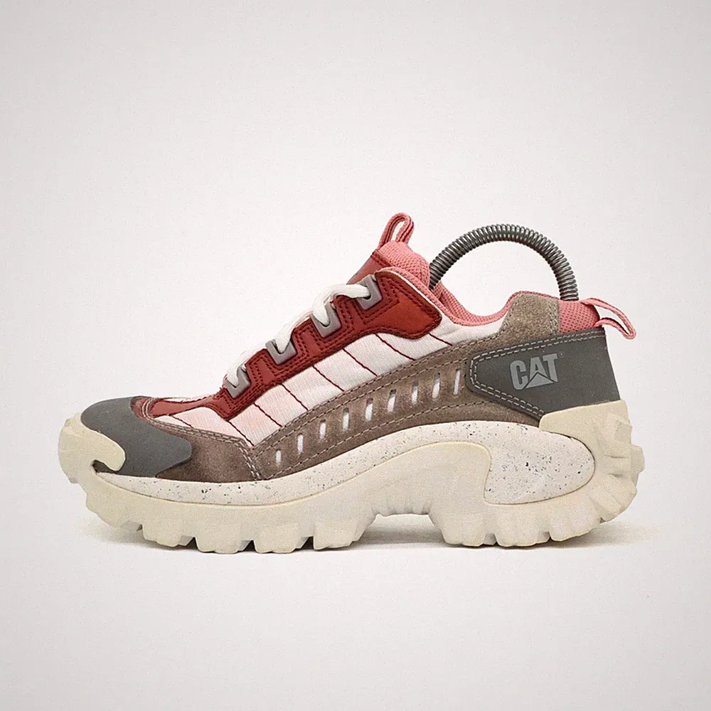 CAT Damen P723439 Sneaker Pink/Braun/Grau/Weiß Leder/Mesh Fit Lifestyle EU 37