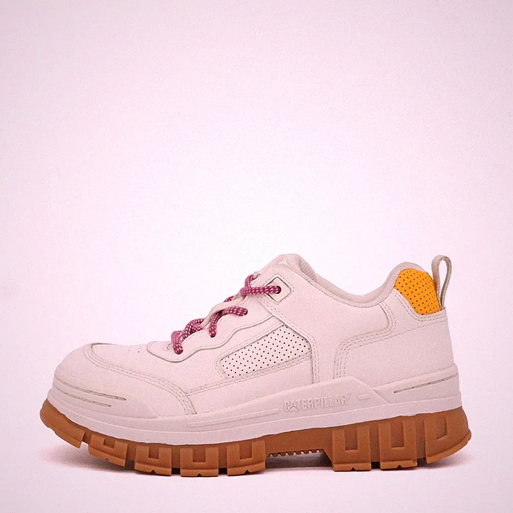 Caterpillar Damen P723913 Schuh Weiß Leder Low-Top CAT Sneaker EU 38