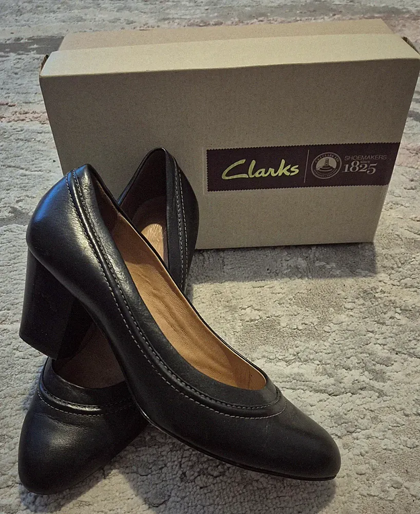Clarks Colette Dawn Damenschuhe weite Passform schwarz Leder UK 6,5 E