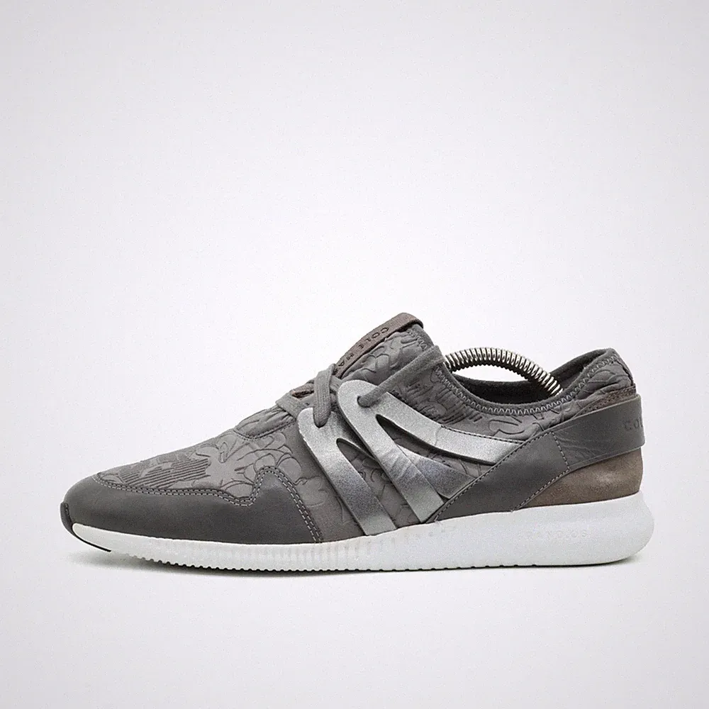 Cole Haan Damen Grand.OS Schuhe Grau Leder Mesh Atmungsaktiv Sneaker EU 39