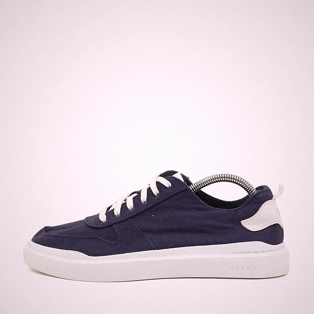 Cole Haan Damen GrandPro Rally Sneaker Blau Leinen Low Top Leichtgewicht EU 38,5