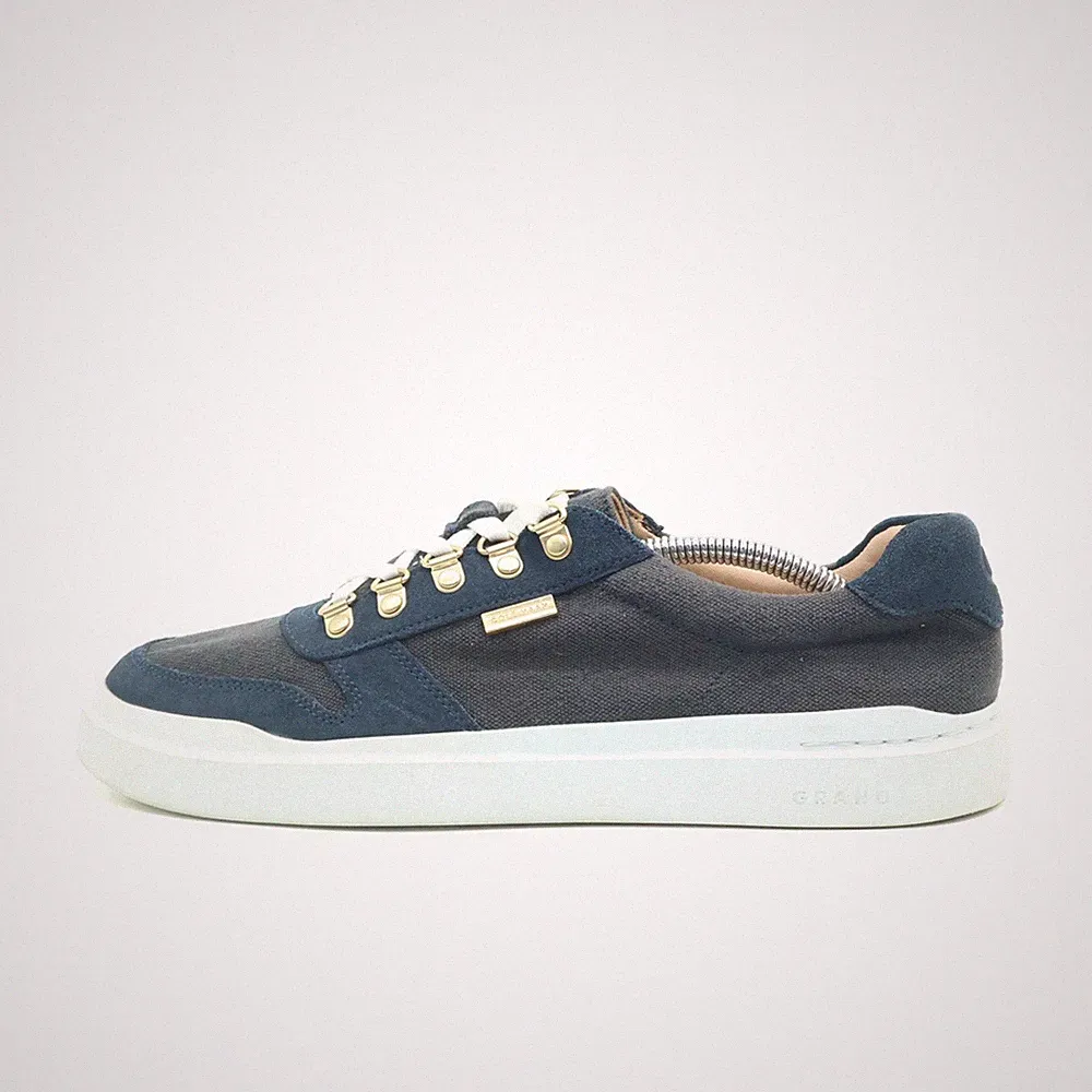 Cole Haan Damen W19751 Sneaker Dunkelblau Leder/Canvas Niedrig Grand EU 40