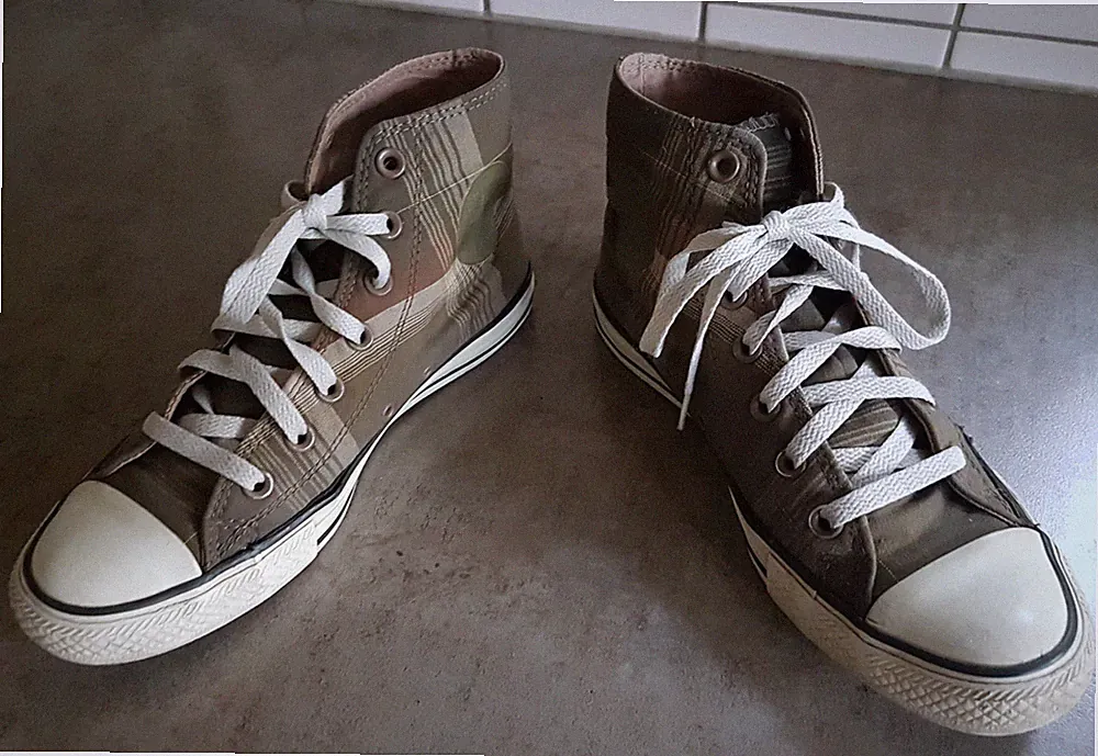 Converse Chucks All Star Sneaker Hi Gr. UK6 EU39 ❤️Sonderedition Grün Braun Karo