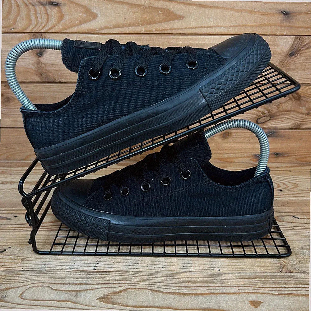 Converse Turnschuhe Damen Größe UK 3 All Star Triple schwarz Canvas klassische Schuhe CT
