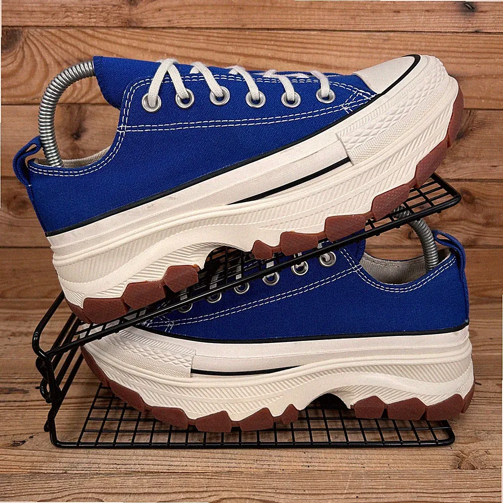 Converse Turnschuhe Damen Größe UK 5,5 All Star Trek Wave OX blau Plateauschuhe