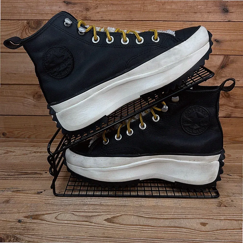 Converse Turnschuhe Damen UK 5 Run Star Hike Black Egret Sherpa Plateauschuhe CT