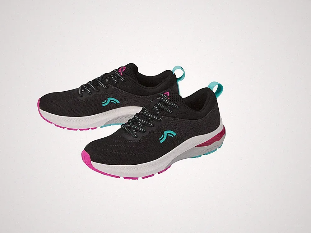CRIVIT Premium-Damen-Laufschuhe, mit EVA-Zwischensohle, 41, schwarz - B-Ware