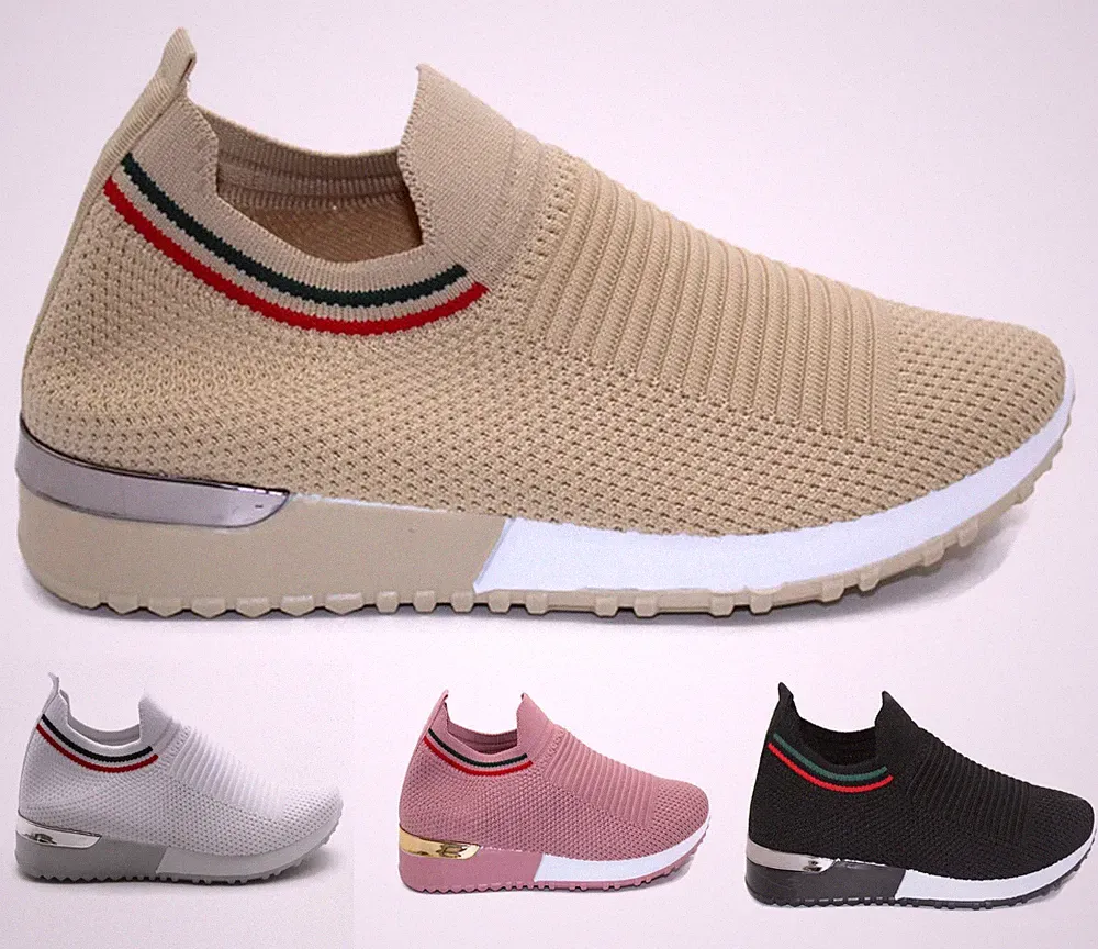 Damen Frauen Socken Turnschuhe Sneaker Slipper Jogging Pumps Plimsole Schuhe Größen