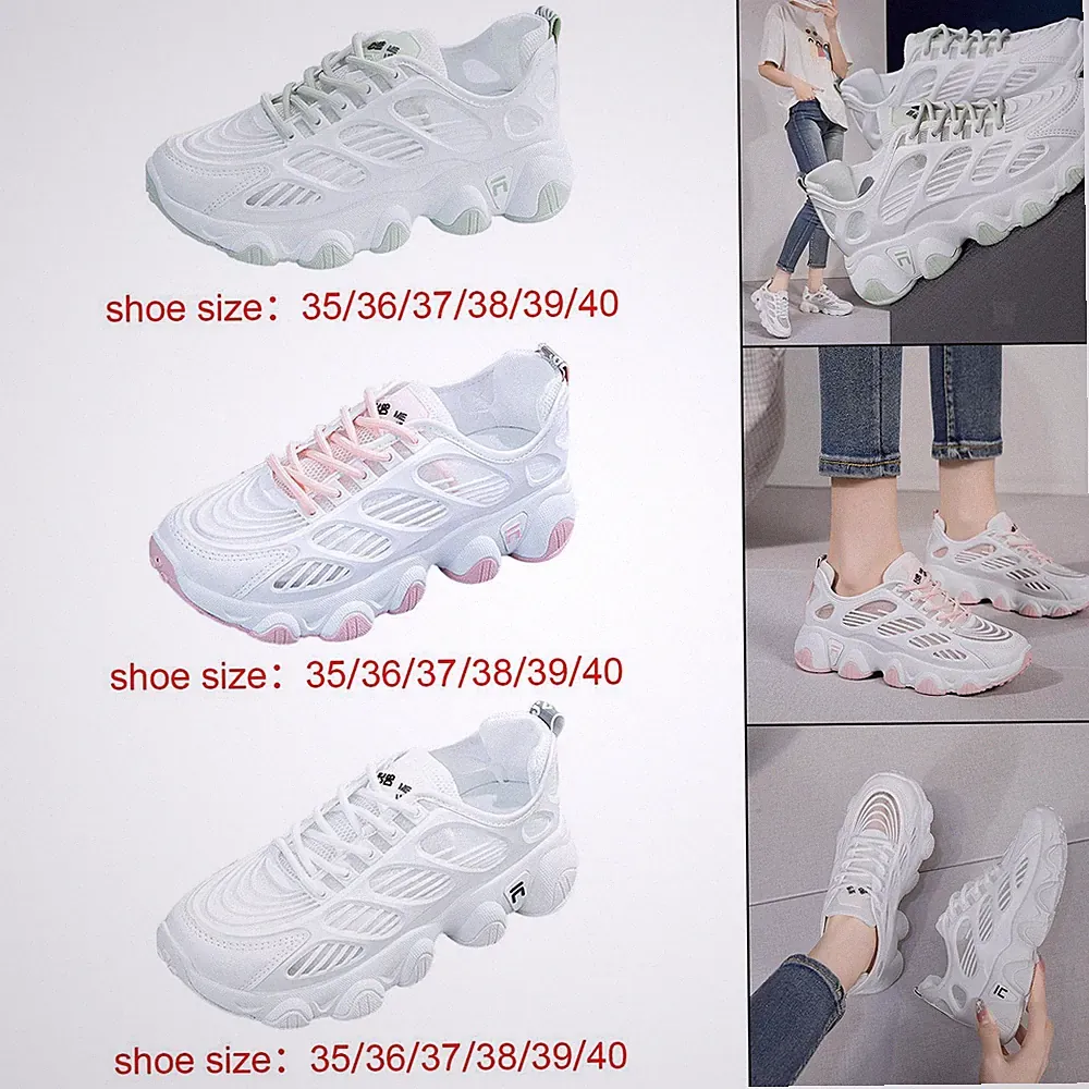 Damen-Freizeitschuhe bequem Spitze rutschfest Low-Top Damen-Sneaker zum Wandern