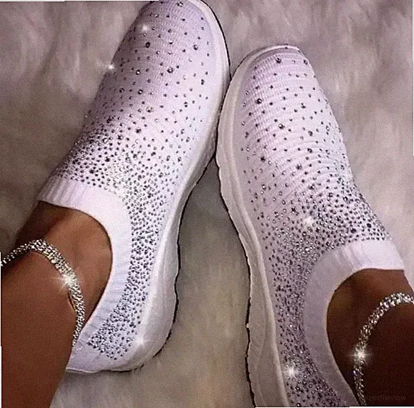 Damen Glitzer Glitzer Slipper Turnschuhe Damen Sneaker Laufsocken Schuhe Gr.