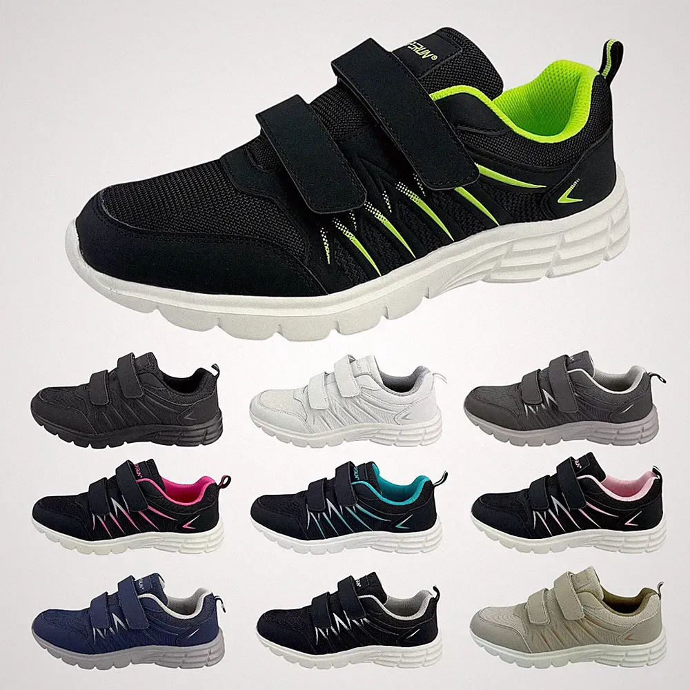 Damen Herren Sportschuhe Laufschuhe Turnschuhe Freizeit Klettverschluss 73939