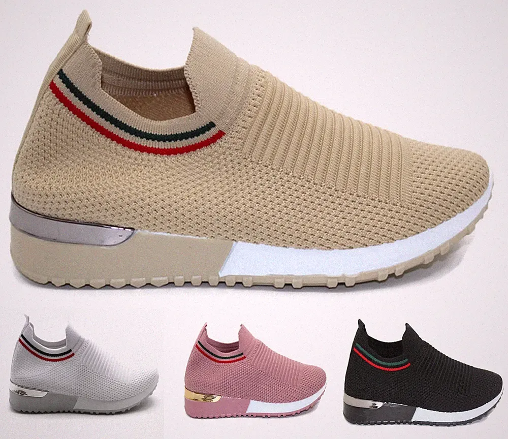 DAMEN SLIPPER SOCKE KEILABSATZ SNEAKER KLASSISCH JOGGING PUMPS SCHUHE SNEAKER