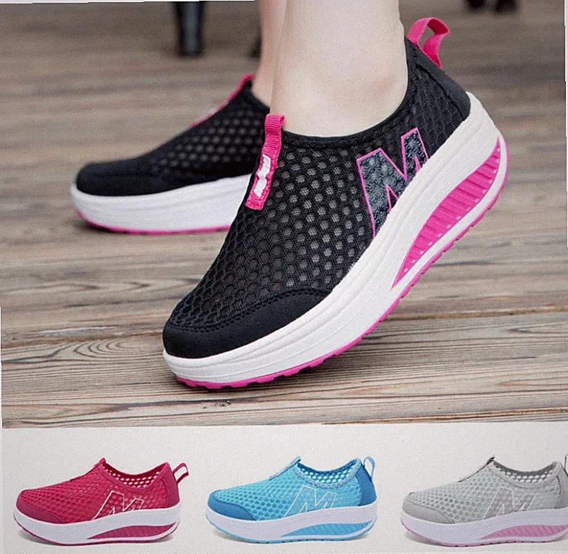 Damen Slipper Wanderschuhe Mesh leichte Freizeit Sneaker für Laufschuhe
