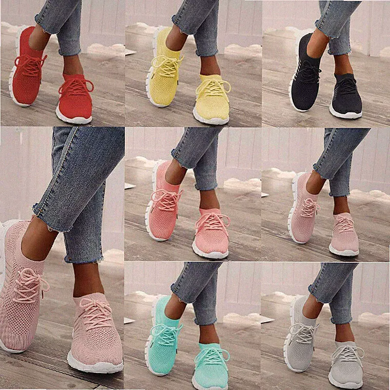 Damen Sneaker Slip On Turnschuhe Laufschuhe Sportschuhe Running Freizeit Schuhe