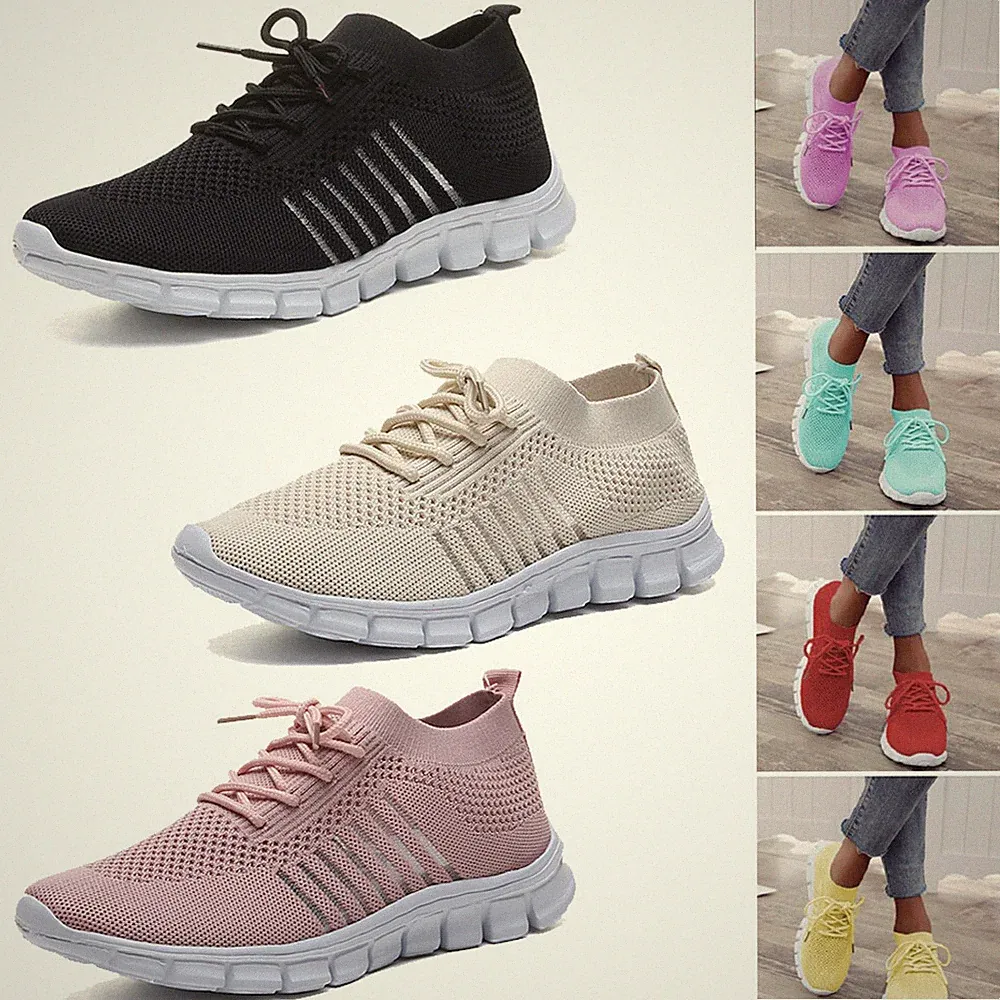 Damen Sneaker Slip On Turnschuhe Laufschuhe Sportschuhe Socken Freizeit Schuhe