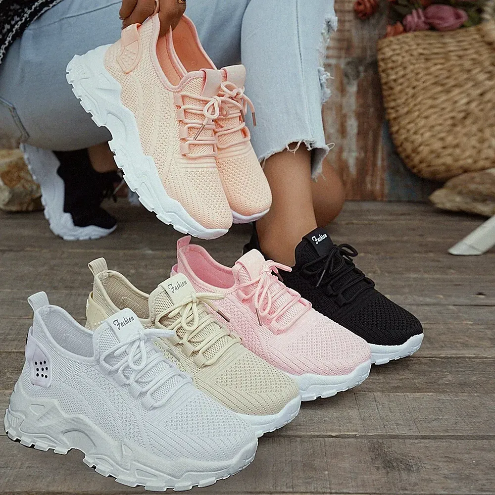 Damen Sneaker Sportschuhe Freizeitschuhe Atmungsaktiv Turnschuhe Laufschuhe DE