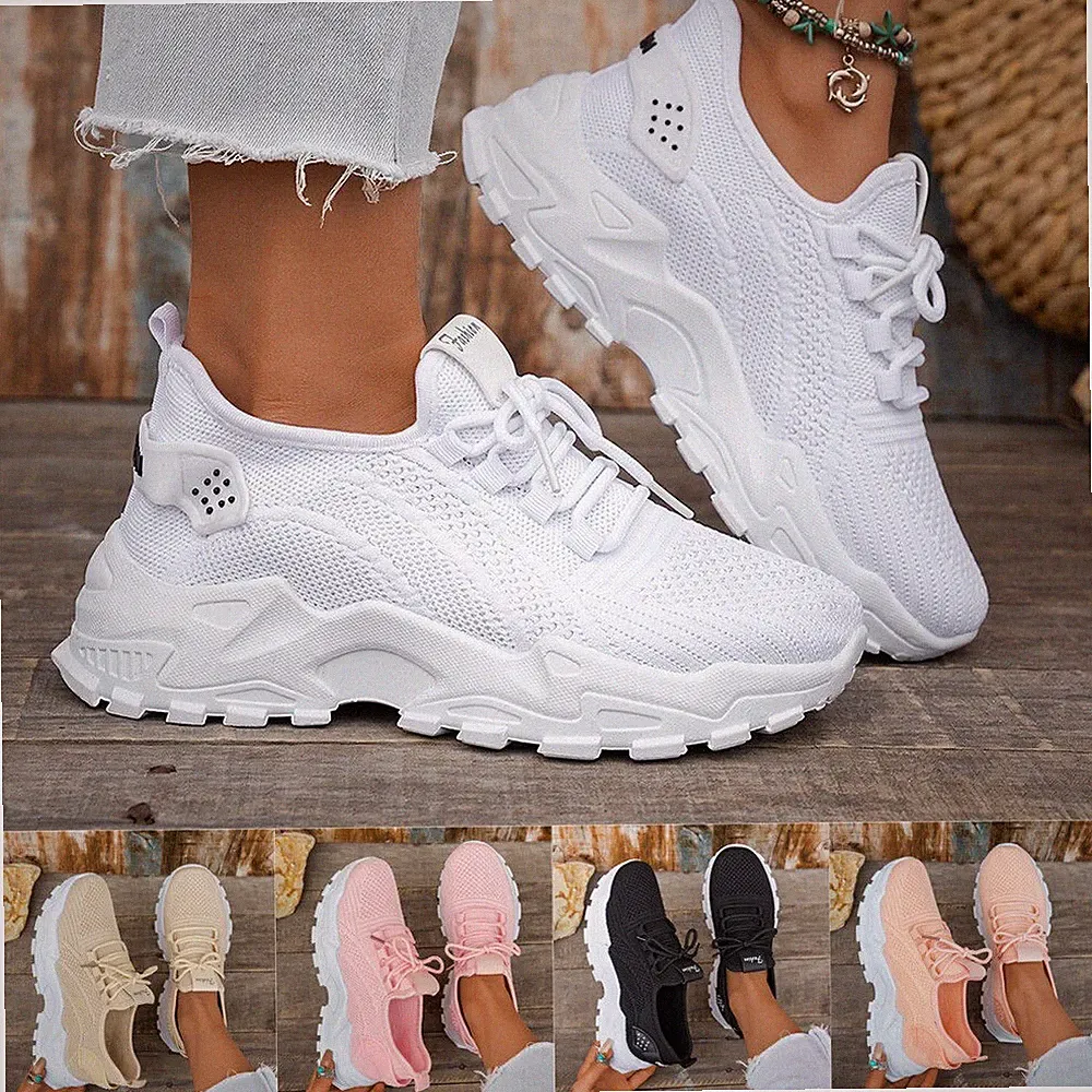 Damen Sneaker Sportschuhe Turnschuhe Laufschuhe Freizeitschuhe Atmungsaktiv