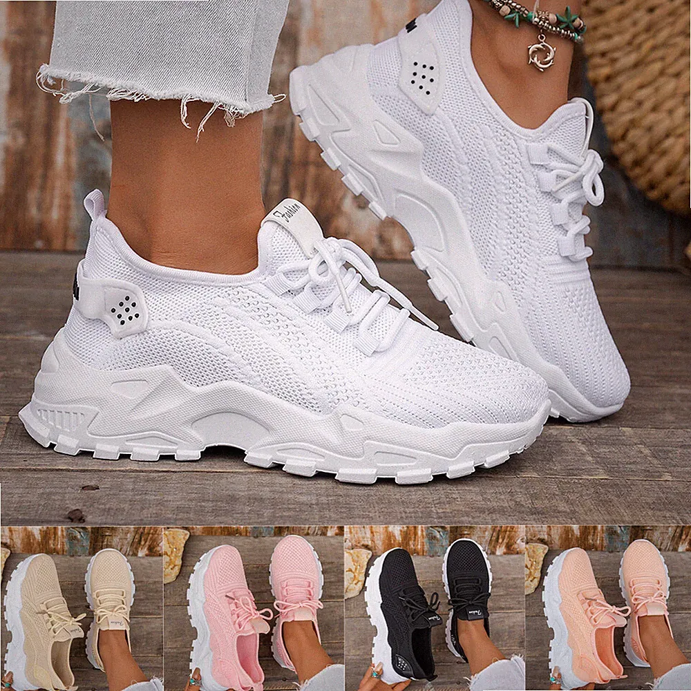 Damen Sneaker Sportschuhe Turnschuhe Laufschuhe Freizeitschuhe Atmungsaktiv DE
