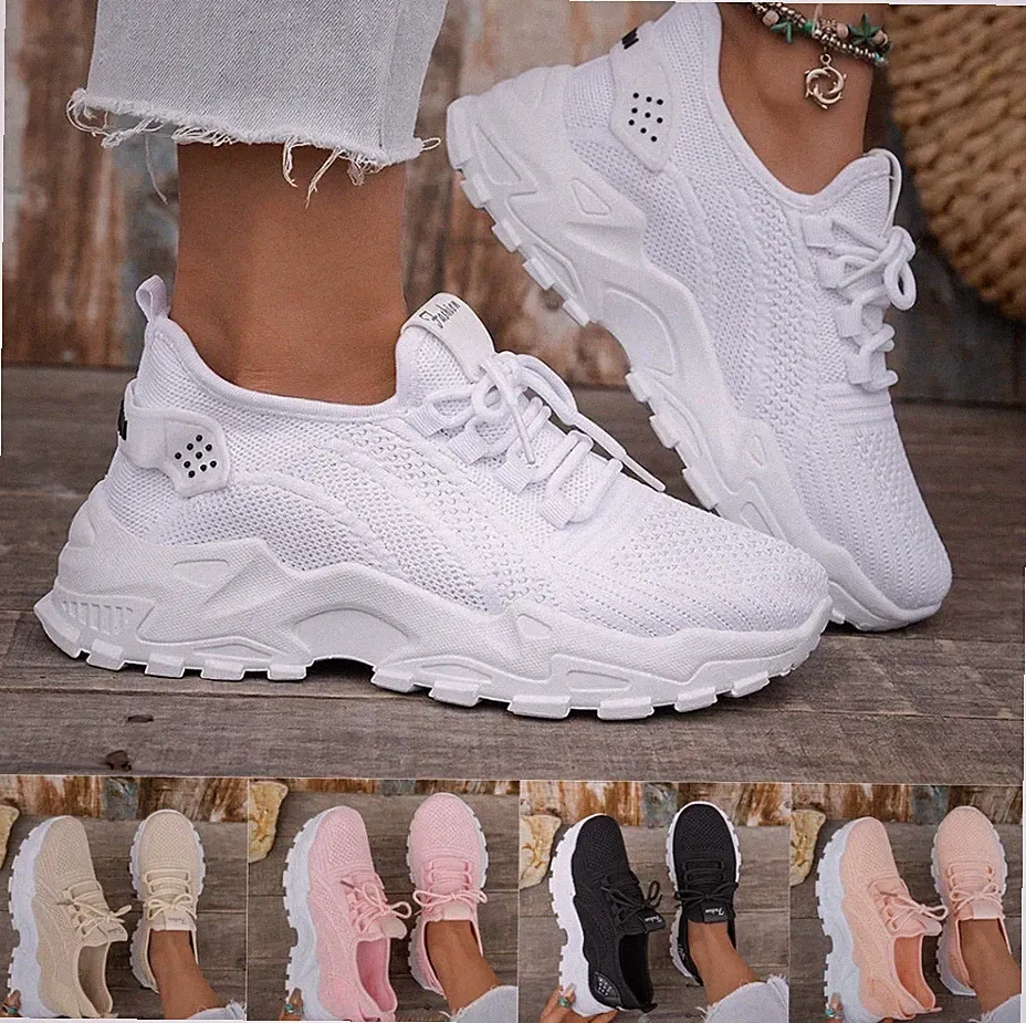 Damen Sneaker Sportschuhe Turnschuhe Laufschuhe Freizeitschuhe Atmungsaktiv Neu