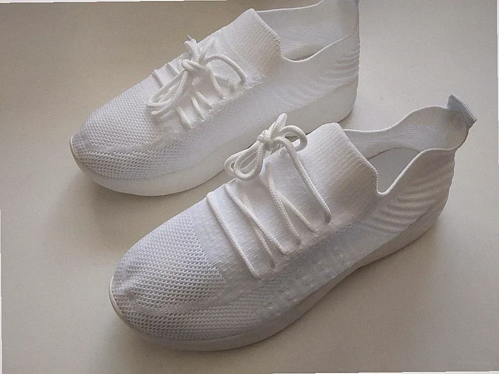 Damen Sneaker Sportschuhe weiß Turnschuhe Laufschuhe Freizeit Schuhe Schnürer