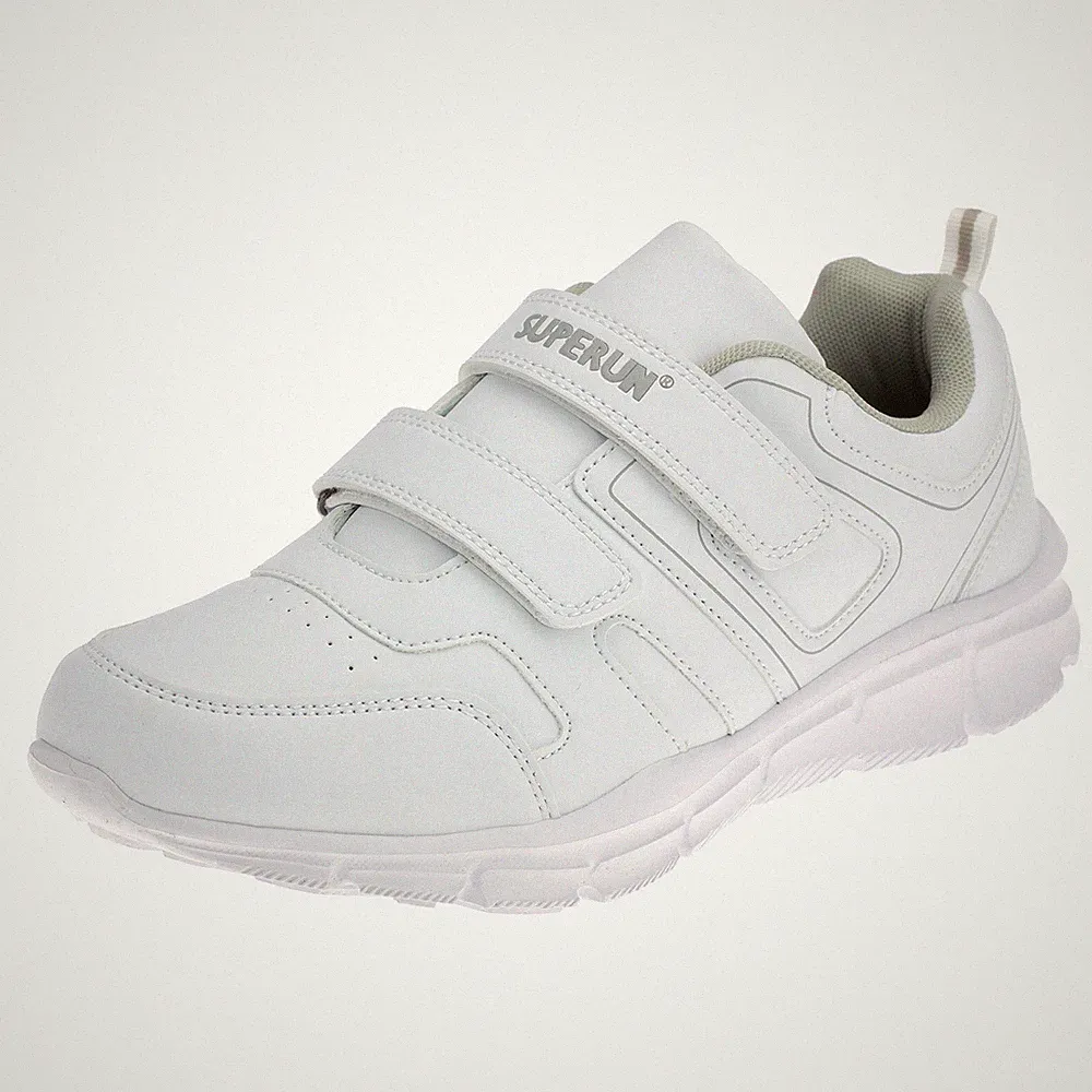 Damen Sneaker Turnschuhe Klettschuhe Sportschuhe Laufschuhe Freizeit Weiß 36 38