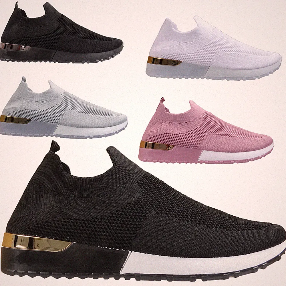 Damen Socken Strick Turnschuhe Damen Slipper Turnschuhe Jogging Pumps Komfortschuhe