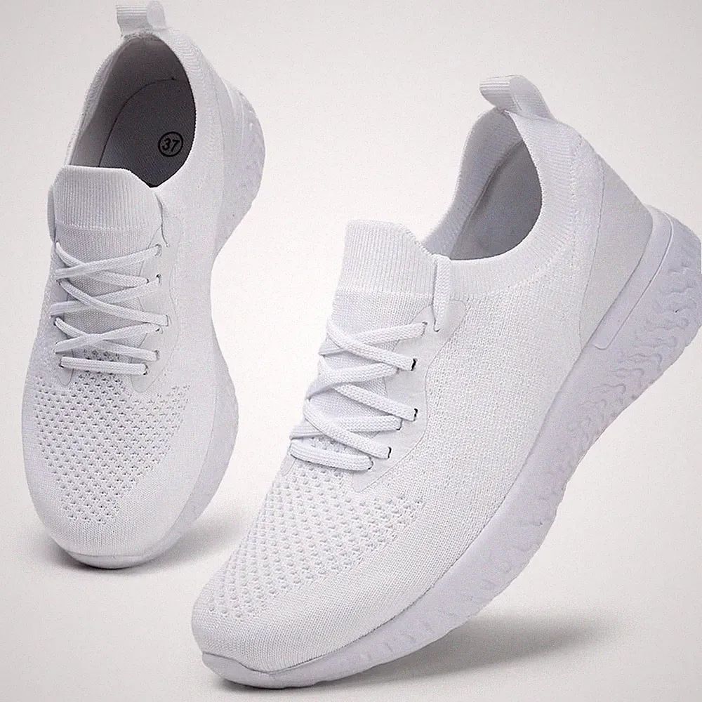 Damen Sportschuhe Atmungsaktiv Gym Turnschuhe Leichtgewicht Laufschuhe Lace U...