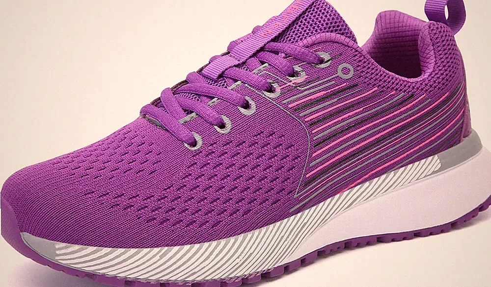Damen Sportschuhe Laufschuhe Fitness Sneaker Atmungsaktive Gr 39 Lila Weiß