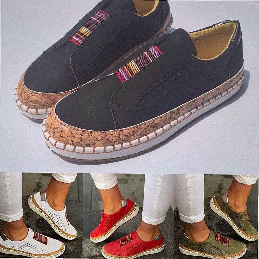 Damen Sportschuhe Turnschuhe Slip On Freizeit Sneaker Laufschuhe Plattform DE