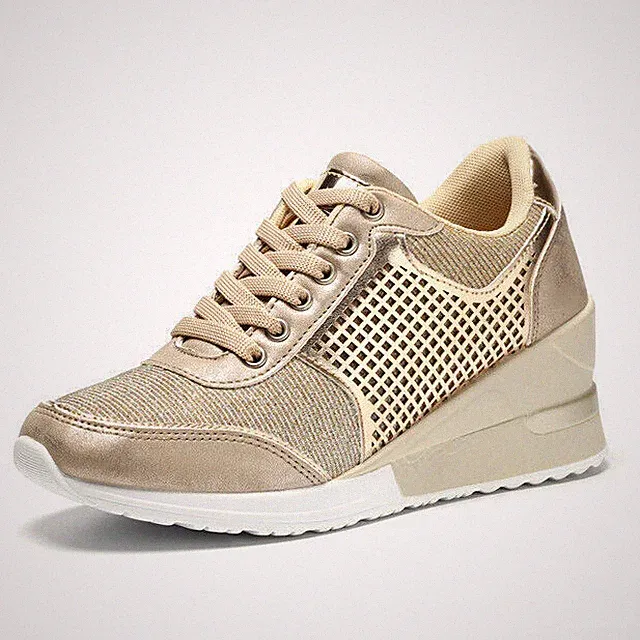 Damen Turnschuhe Laufschuhe Keilabsatz Plateau Sneaker Sportschuhe Freizeit