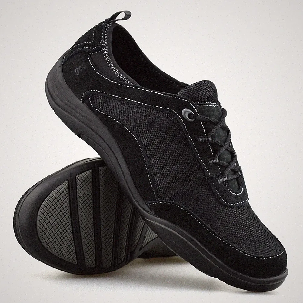 Damenschuhe Leder Memory Foam Freizeit Wandern Arbeit Sport Turnschuhe Größe