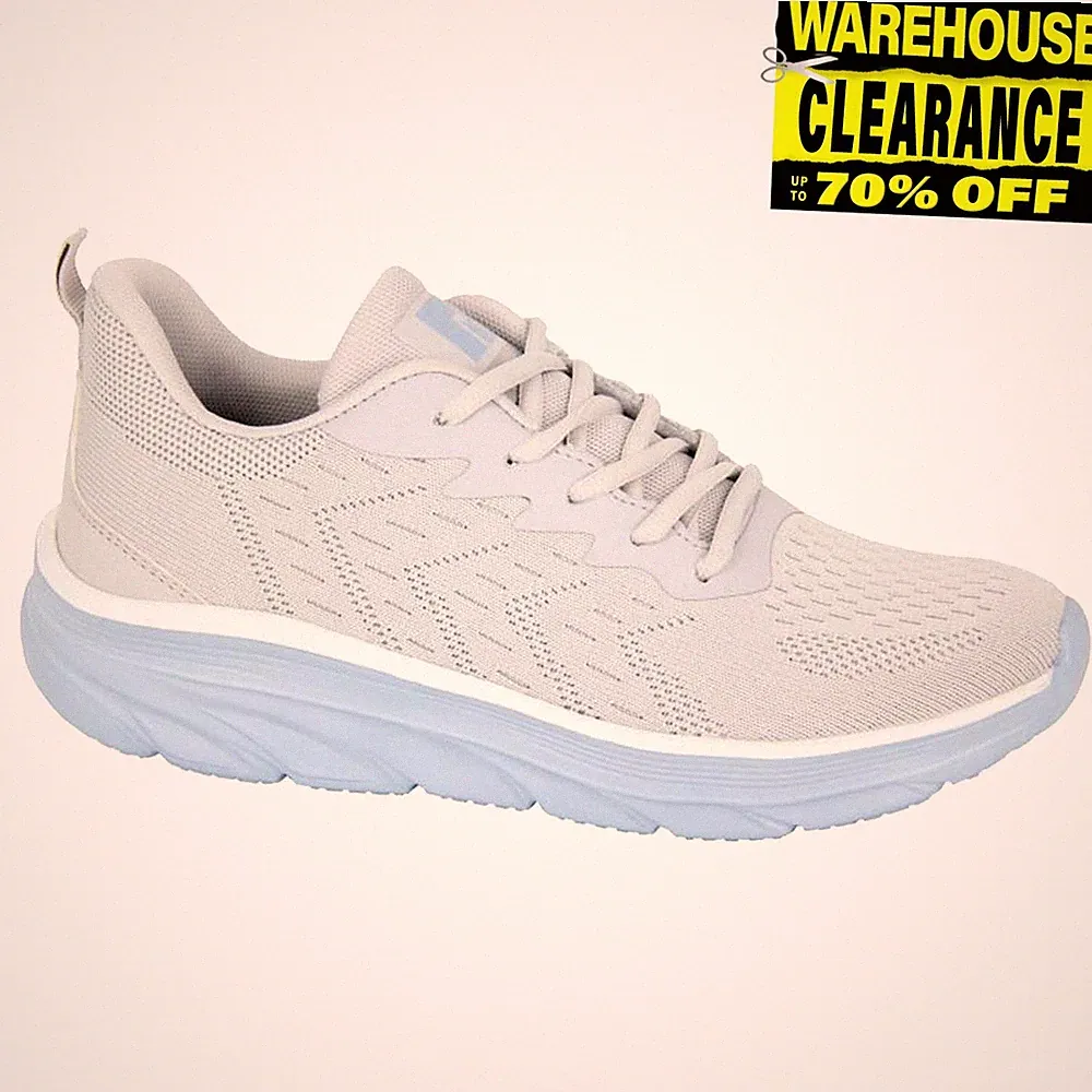 Dek Heron Damen MEMORY FOAM Gym Fitness Workout Lauf Schuhe Trainers Grau