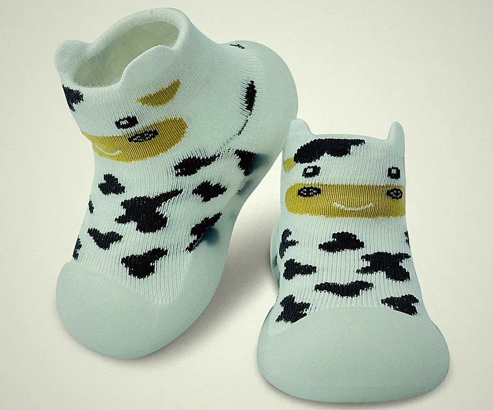Dookeh Krabbelschuhe Lauflernschuhe für Kinder Weiß EU 23
