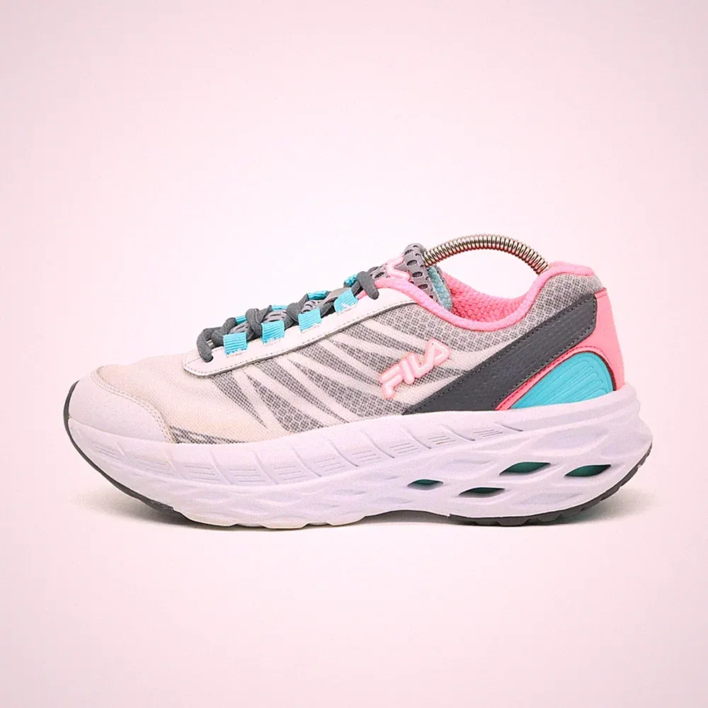 Fila Damen 5RM01374-111 Sneaker EU 38.5 Weiß/Grau/Rosa Running Dämpfung