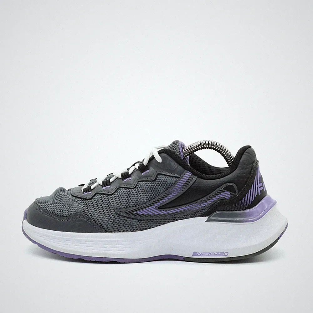FILA Damen Energized Running Laufschuh Grau Violett Leder Leicht Sneaker EU 38